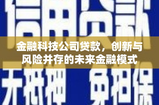韩城金融科技公司贷款，创新与风险并存的未来金融模式