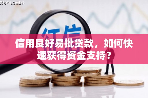 韩城信用良好易批贷款，如何快速获得资金支持？