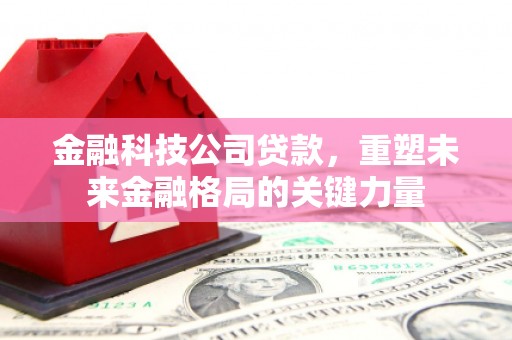 韩城金融科技公司贷款，重塑未来金融格局的关键力量