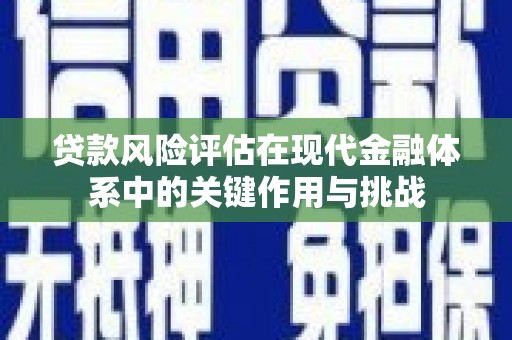 韩城贷款风险评估在现代金融体系中的关键作用与挑战