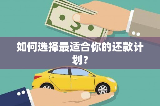 韩城如何选择最适合你的还款计划？