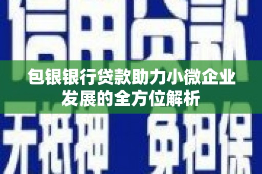 韩城包银银行贷款助力小微企业发展的全方位解析