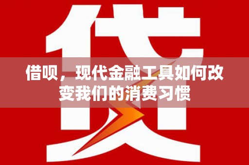 韩城借呗，现代金融工具如何改变我们的消费习惯