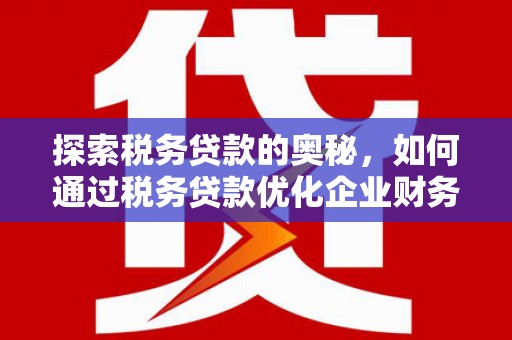 韩城探索税务贷款的奥秘，如何通过税务贷款优化企业财务