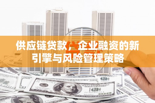 韩城供应链贷款，企业融资的新引擎与风险管理策略