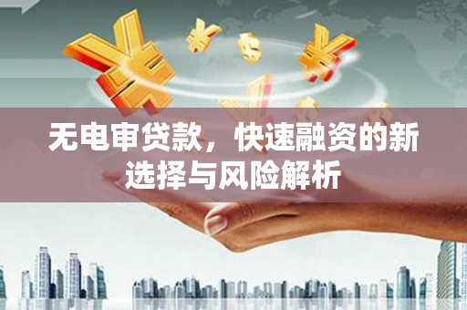 韩城无电审贷款，快速融资的新选择与风险解析