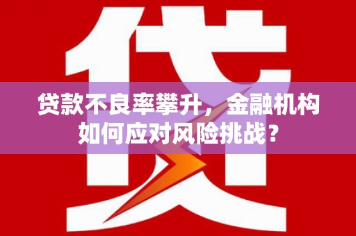 韩城贷款不良率攀升，金融机构如何应对风险挑战？