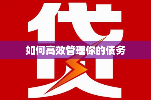 韩城如何高效管理你的债务