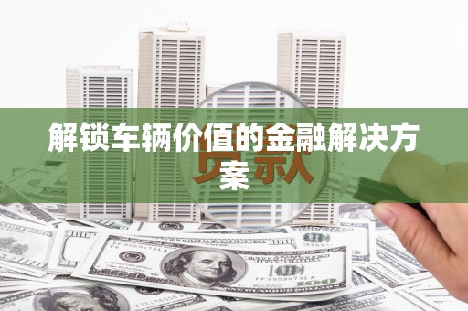 韩城解锁车辆价值的金融解决方案