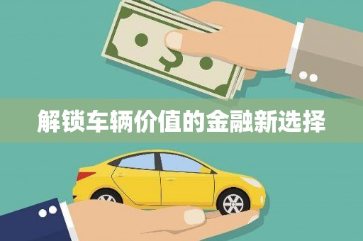 韩城解锁车辆价值的金融新选择
